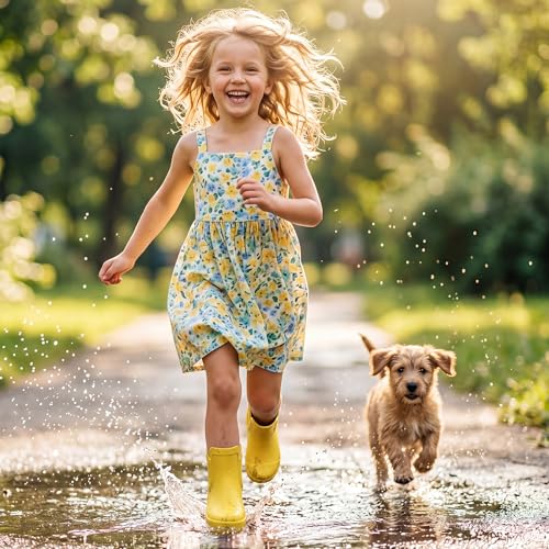 Image of Motasha Chelsea Rain Boots for Girls Boys Waterproof Toddler to Big Kids