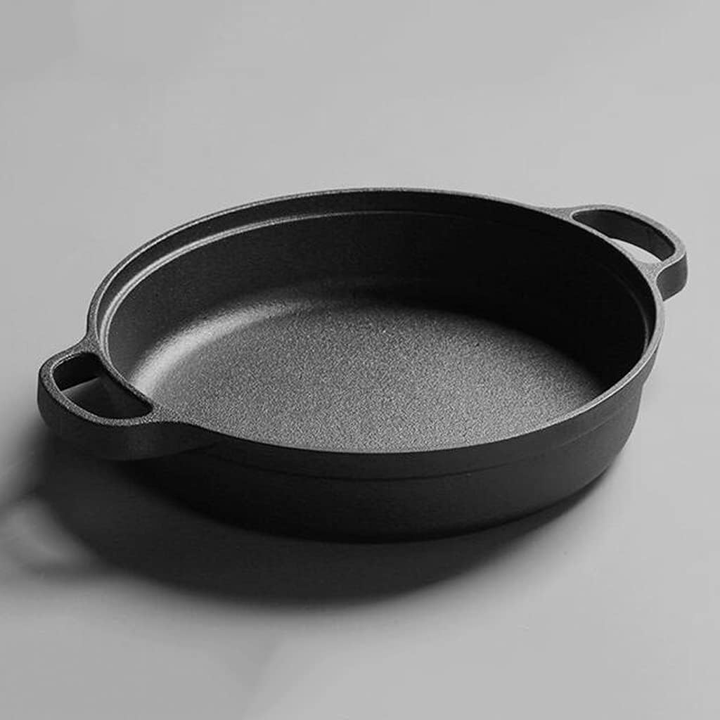 Pancake Pan Uncoated Pan Frying Pan Induction Cooker Universal Cookware Heating The Pot Will Cause The Handle to Heat Up, Please Use It Carefully(30cm)