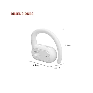 JBL SoundGear Sense - True Wireless Open-Ear Headphones, OpenSound Technology, Splash and dust Resistant, 4 mics for Crisp, Clear Calls, Up to 24 Hours of Battery Life, Plus Speed Charge (White)