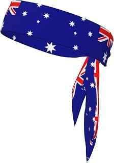 Australian Flag Printed Sweat-Absorbent Sports Headband, Unisex Sports Headband, Suitable for Outdoor Travel and Various Sports.