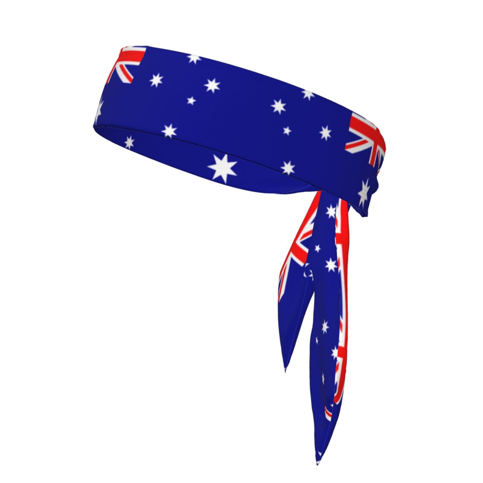 Stylish Unisex Australian Flag Print Sports Head Tie Bandanas - Comfortable for Workout, Running, Yoga, Cycling, and More