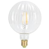 Walfront G125 Vintage LED Bulb, 4W Watermelon-Shape Filament, E27 Base, Warm White, Clear Glass, 360lm, 220V