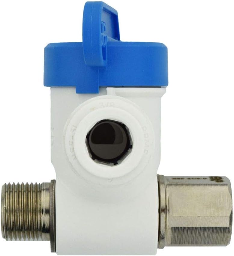 Speedfit 3/8 x 3/8 x 3/8 Inch Angle Stop Adapter Valve, Push to Connect Plastic Plumbing Fitting, ASVPP2LF