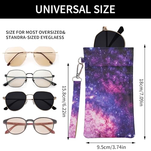 Image of Double Eyeglass Case Soft Dual Glasses Case for Women Men Travel Squeeze Top Sunglasses Cases Eyeglasses Pouch