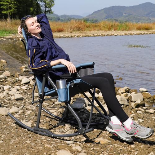 PORTAL-Oversized-Folding-Rocking-Camping-Chair-Portable-Outdoor-Rocker-with-High-Back-Hard-Armrests-Carry-Bag-Supports-400-lbs-Mesh-Back-Blue