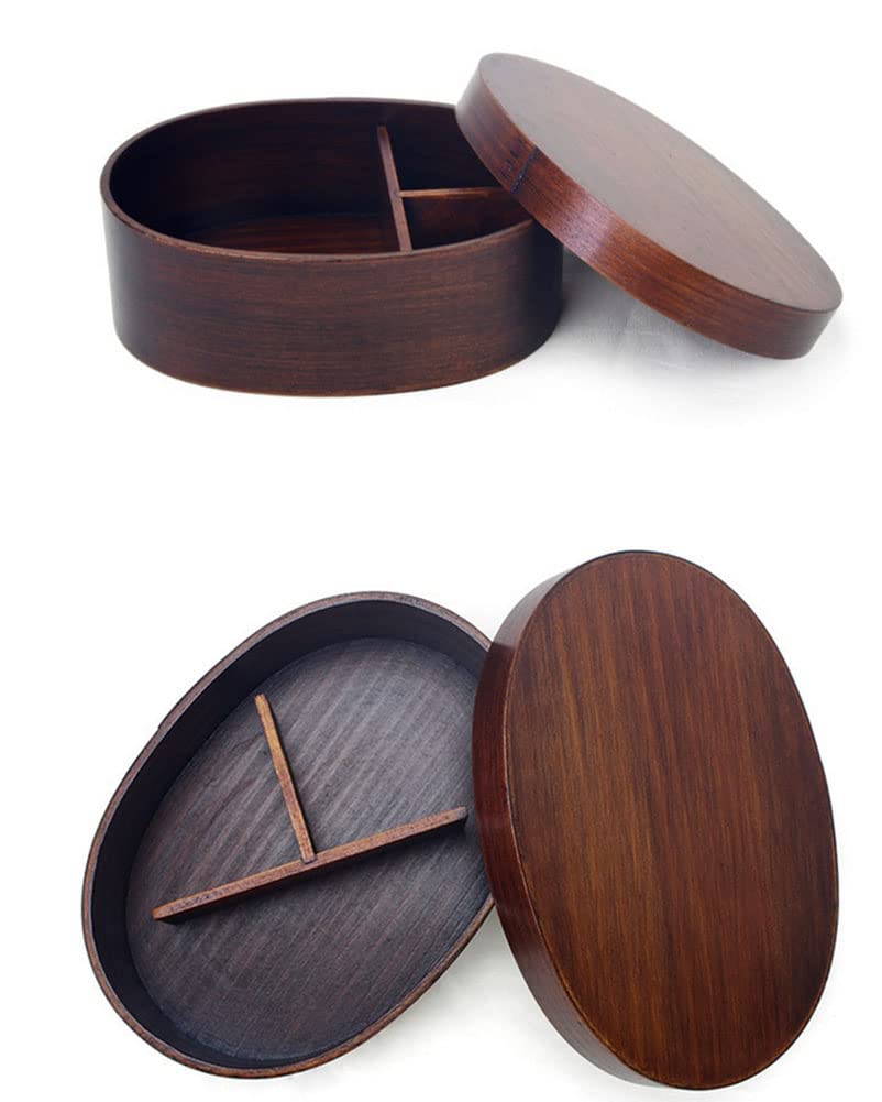Boîte à bento traditionnelle de style japonais en bois naturel, boîte à déjeuner, boîte à fruits, sandwich, boîte à sushi pour voyage, école, camping A08