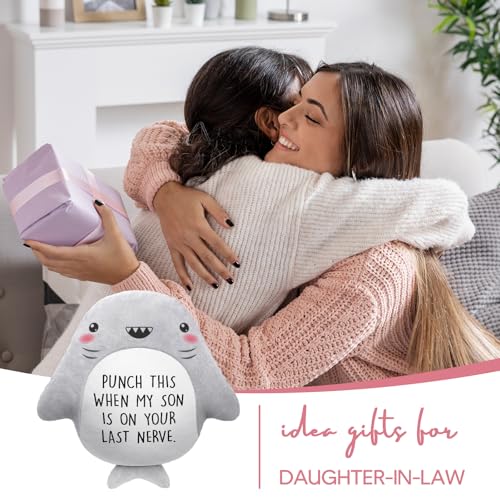 Leebbsin Daughter in Law Gifts- Cute Novelty Throw Pillow- Birthday/Wedding/Bridal Shower Gifts for Daughter in Law/DIL, 15”×15” - Image 2