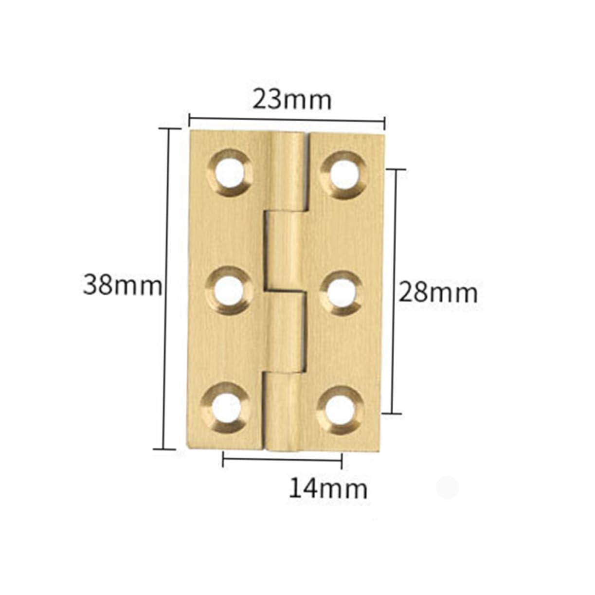 Uonlytech 18pezzi Cerniere Rame Cerniere Mute Per Porte e Mobili Design Vintage Resistente e Antiruggine Per Scatole Gioielli e Porte Domestiche