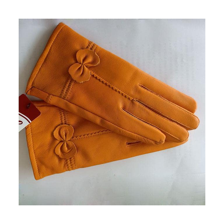 Gants D'Hiver En Cuir Doublés Polaire - Super Doux Et Chauds | Femme | Taille Poignet | Qualité Premium