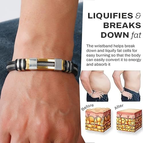 Randarch Titanium Wristband, Oveallgo Apus Ion Therapeutic Lympunclog Titanium Wristband Adjustable Lymphatic Magtherapy Sugarfirm Prostapower Bracelet Outdoor Sport Band for Men Women4