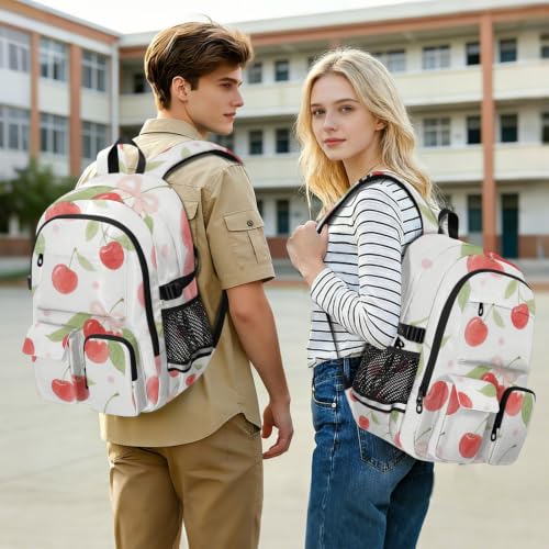Mochila para laptop de 17.5 pulgadas con diseño de acuarela roja escuela y negocios 7