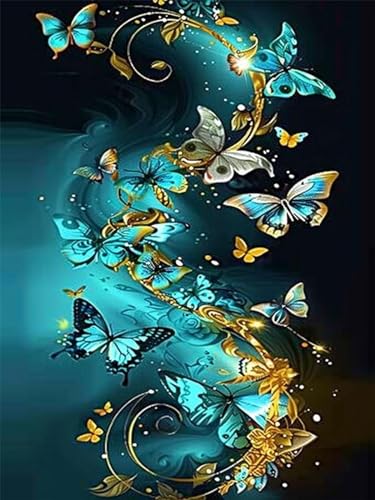 Peinture diamant papillon 5D grand format 60x80cm pour adulte