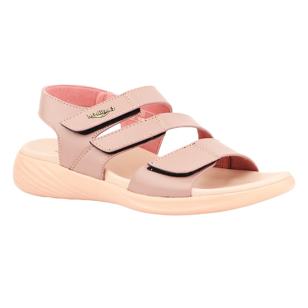 Secure Fit Hook-and-Loop Adjustable Straps Sandals For Women's – Shock-Absorbing Midsole, Soft Cushion Footbed & Arch Support-image-29