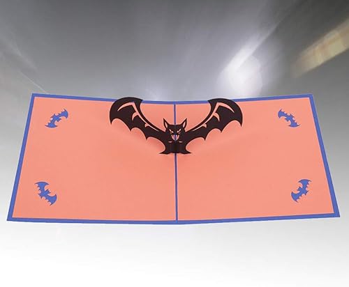Miniatura 9 de NUOBESTY Tarjeta de felicitación de Halloween, 1 tarjeta de felicitación 3D de Halloween, tarjeta de murciélago realista, tarjeta de invitación para