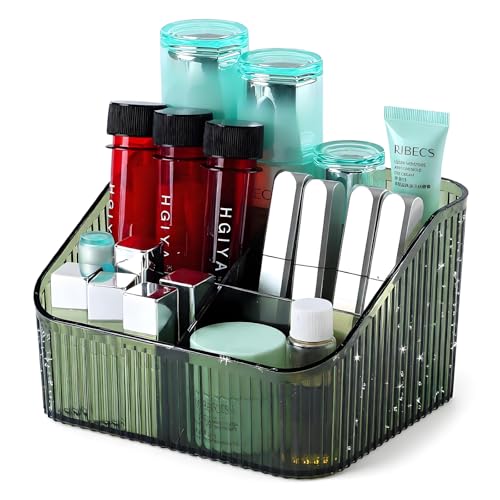 OSteed Grean Makeup Brush Holder Organizer for Vanity, Bathroom Countertop Organizer 5 Cups...