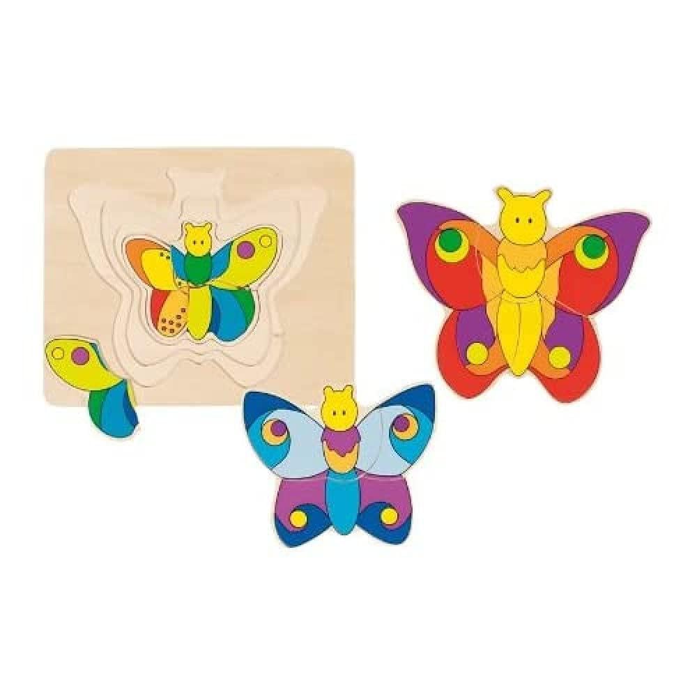 GoKi 4 Layer Wooden Butterfly Puzzle