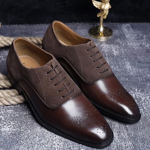 Image of LOUIS STITCH Men's Formal Shoes | Handcrafted European Leather Brogues | Lace-Up Style for Business, Formal (LSEUBGSU)