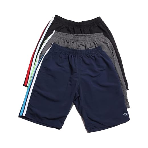 Kit 3 Bermuda. Infantil Tactel OX SILVER Bolsos Frente e Costa