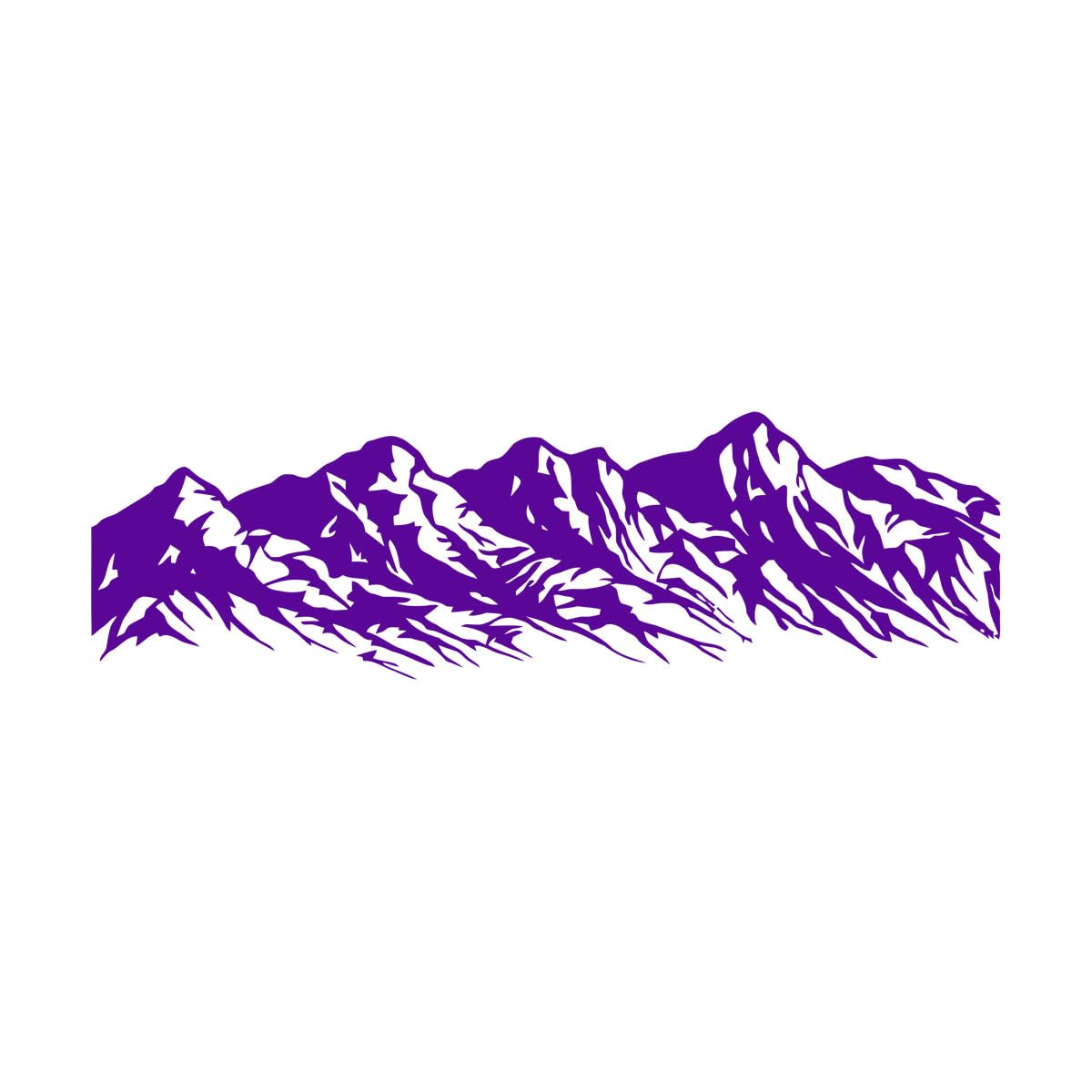 Mountain Range Camping Rv Decal Sticker Office Landscape 5 Peaks Mountains Nature Travel Motorhome Home Small - 17x56cm — image 1