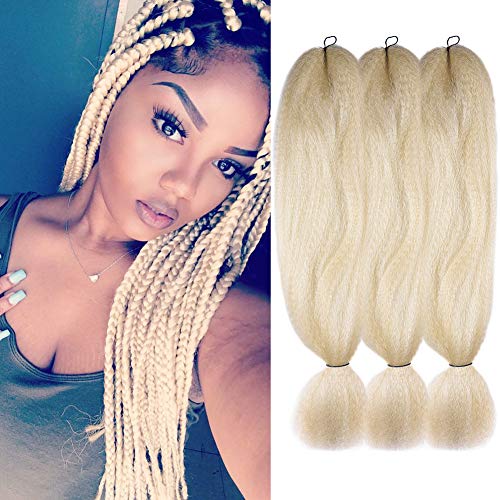 3 Pack 613# Jumbo Braids Hair Crochet Braiding Hair 48inch African Collection Xpressions Synthetic Fiber Braiding Hair Extensions 57g/pack