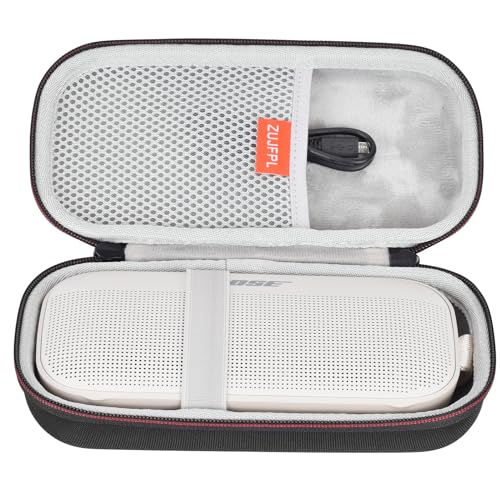 ZUJFPL Hard EVA Case Compatible with Bose SoundLink Flex 2nd Gen/Bose SoundLink Flex Bluetooth Speaker, Waterproof, Shockproof and Dustproof Carrying Travel Speaker Case - Grey