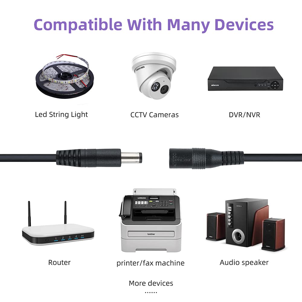 DC Extension Cable 3m 5m 10m 150 20m Extension Cable Cctv 12v Power Adapter 12v 2a 12v 1a 21mm X 55mm Female To Male Plug I3074266829