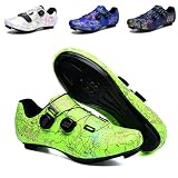 ● Bulit per il ciclismo in montagna: crea scarpe per mountain bike ad alte prestazioni, perfette per sci di fondo, sentieri escursionistici, vari mountain bike e corsi di guida per interni. Sole con 2-viti nell'area del perno, compatibili con il sistema SPD (le scarpe sono dotate di perni SPD).