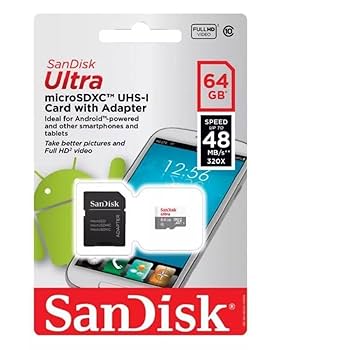 Amazon.com: SanDisk 64 GB SDSQUNS-064G-GN3MA Class 10 Ultra