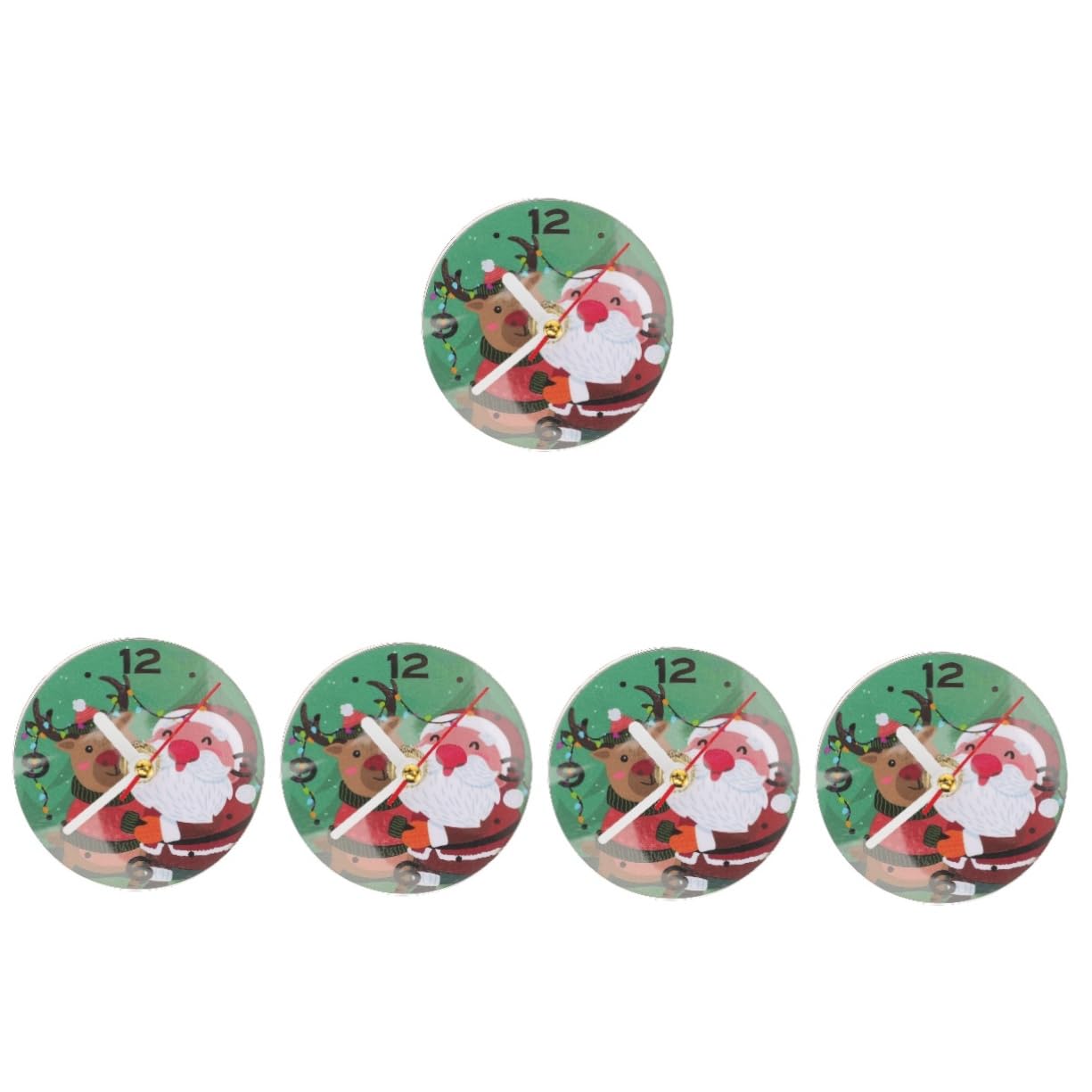 Homoyoyo 5piezas Reloj De Pared Magnético Silencioso De Navidad Decorativo y Práctico para Dormitorio Cocina y Oficina Diseño Creativo como para Nuevos Hogares