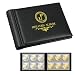 Uncle Paul Album da Collezione di Monete 60 Tasche - Griglie 35x35mm Nero Mini Album per Coin / Penny Collection & Storage CS4206BK