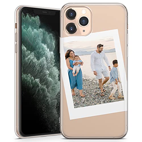 TULLUN Coque De Téléphone Personnalisée pour iPhone 11 - Clair Doux TPU Gel Mignon Image Polaroid Féminin Coutume Individuel Style Conception Étui - Une Photo