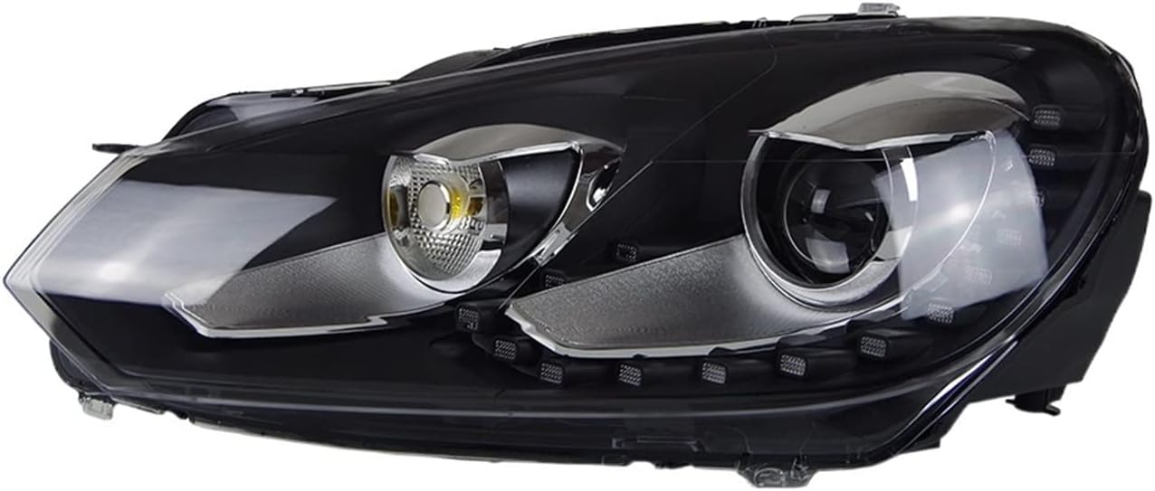 Car Styling Compatible With VW Golf 6 LED Headlight 2009-2012 R20 Design Golf LED DRL Hid Head Lamp Angel Eye Bi Xenon Beam Accessories(Headlight No Bulb)