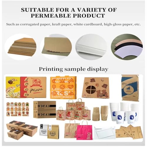 Image of High-Speed Single-Pass Inkjet Printer, Automatic Digital Inkjet Printer, Mass Production Logo, Text and Image Printer, Suitable for Pizza Boxes, Paper Bags, Cardboard, cartons, Paper Packaging, etc.