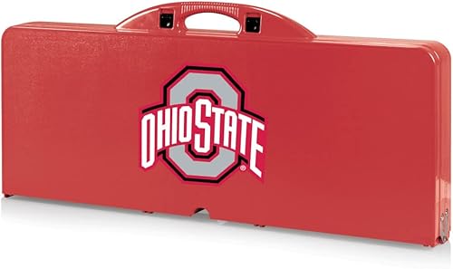 Vista 201 de PICNIC TIME NCAA North Carolina Tar Heels Folding Picnic Table - Camping Table - Outdoor Table with Umbrella Hole Negro