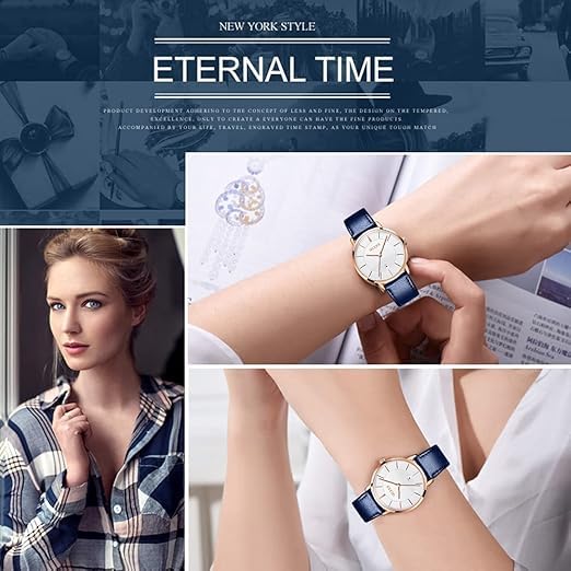 Image of OLEVS Womens Watch Minimalist Simple Slim Thin Original Analog Quartz Dress Wrist Watches Stainless Steel Mesh or Leather Strap Waterproof Watches for Ladies