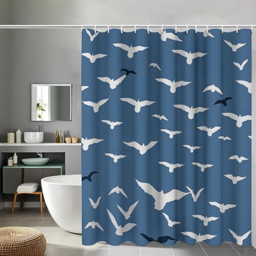 Rideau de douche oiseau lavable pour éliminer les éclaboussures sur le sol - 2