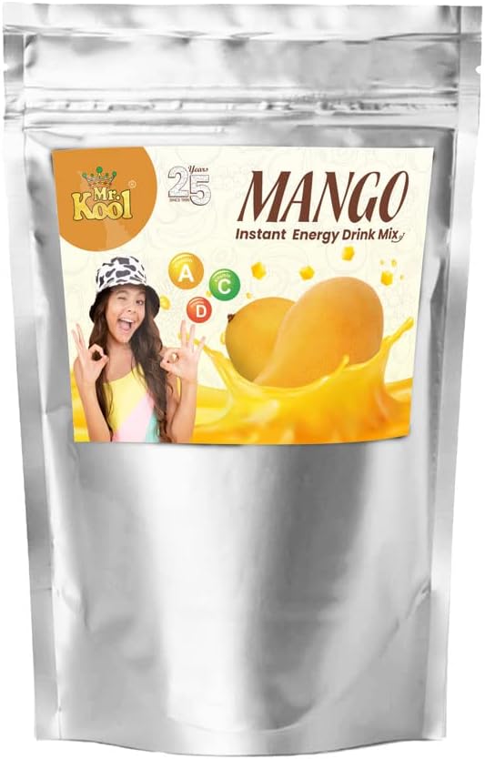 Mr. Kool Instant Drink Powder Mango (400g) Fruit Juice Powder For Energy, Health & Nutritional Easy to Make Refreshing Drink