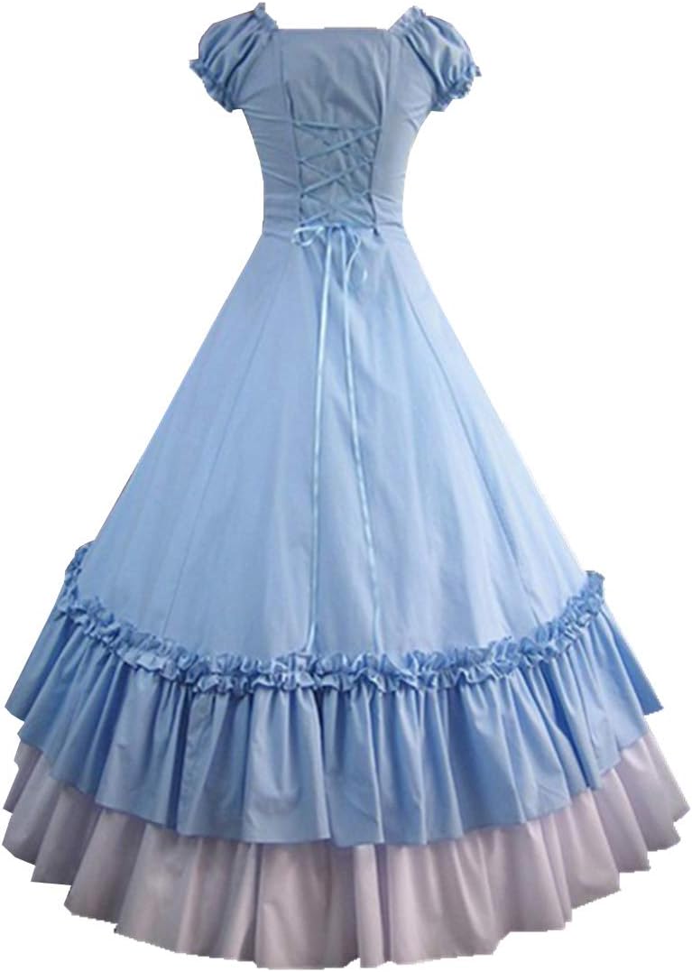 Women's Gothic Victorian Dress Vintage Civil War Ball Gown Masquerade Dresses - Image 5