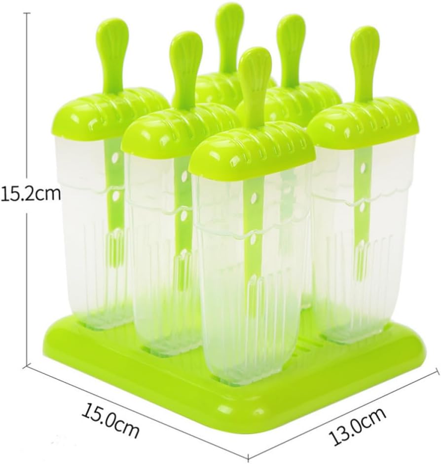 6pcs DIY Ice Mold Box, Reusable Plastic Ice Pop Mould