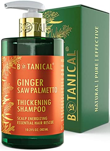 Botanical Hair Growth Lab - Hair Loss Shampoo - Ginger Saw Palmetto - Scalp Stimulating Hair Growth Treatment - 10.2 Fl Oz (Pack of 1) Packaging May Vary