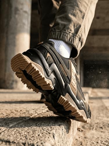 Image of Bacca Bucci HYPERMAX Men's Chunky Sneakers | Rugged Lifestyle Shoes with Mesh Upper, EVA Midsole & Heavy Grip Rubber Outsole | Streetwear, Walking & Everyday Wear