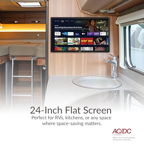 Image of Supersonic SC-2450GTV-A 24-inch DLED SMART HDTV with Google Assistant, ATSC & NTSC System, HDMI USB Input, WiFi, 1080p Resolution, 16.7M Colors,60Hz Refresh Rate, Bluetooth, AC /DC Compatible