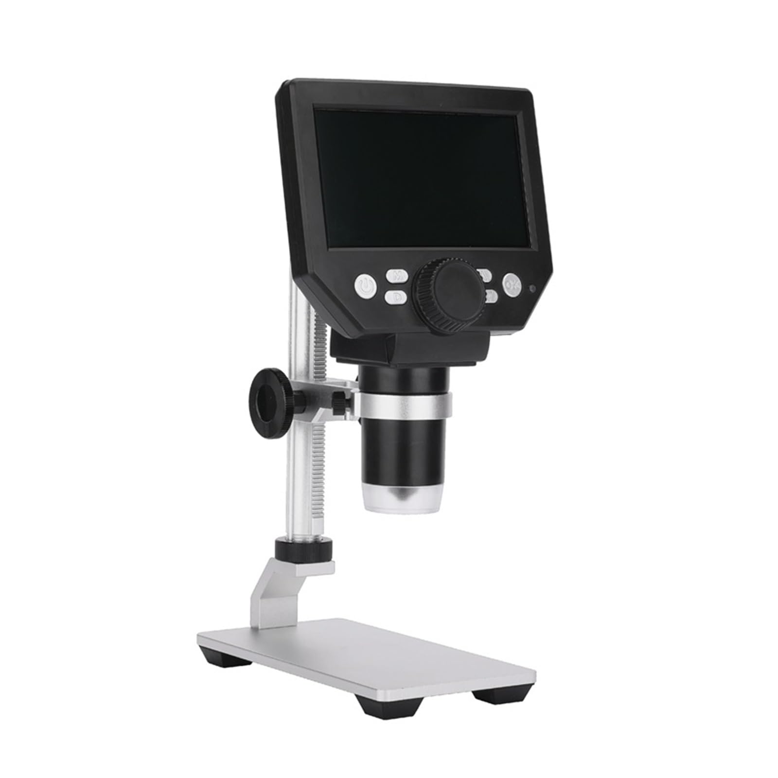 Lente de Microscopio, Microscopio USB electrónico 1-1000X Microscopios de Video Soldadura Digital 4.3 "LCD HD Cámara Aumento 8 LED Lupa Soporte Metal