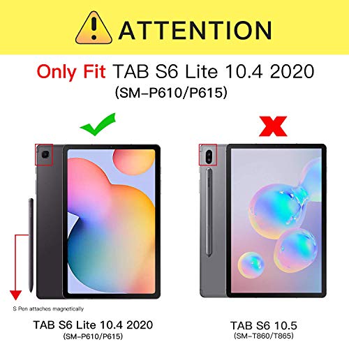 Ztotopcase 2022/2020 Galaxy Tab S6 Lite 10.4" Case With Pen Holder, Auto Wake/Sleep, Slim Pu Lightweight Trifold Stand Folio Cover For Samsung Galaxy S6 Lite Tablet (Sm-P610/P613/P615/P619), Black #TOP1