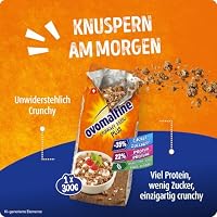 Ovomaltine Crunchy Protein Müsli Plus - Knusper- mit Haferflocken - Cerealienmischung mit 22 Prozent Protein, ein Drittel weniger Zucker und unvergleichlichem Crunch (1 x 300g) – Ansicht 2