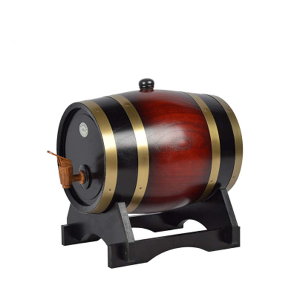 Vintage Wood Oak Timber Wine Barrel- 5L/10L Pure Oak Barrels For Wine & Spirits Aging, Storage, Or Draft Beer - Ideal For Wine Enthusiasts
