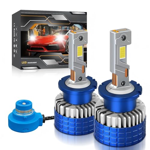 Image of GSRECY D4S LED Headlight Bulbs, 80000LM 240W 6000K Ultra Bright White Anti-Error CANBUS Ready Off-Road Driving Lights, IP68 Waterproof Replacement for Trucks, SUVs, 4x4 & Agricultural Vehicles