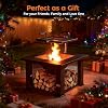 BALI OUTDOORS Fire Pit with BBQ, Outdoor Fire Pit for Wood Burning, Patio Firepits for Outside with Grill