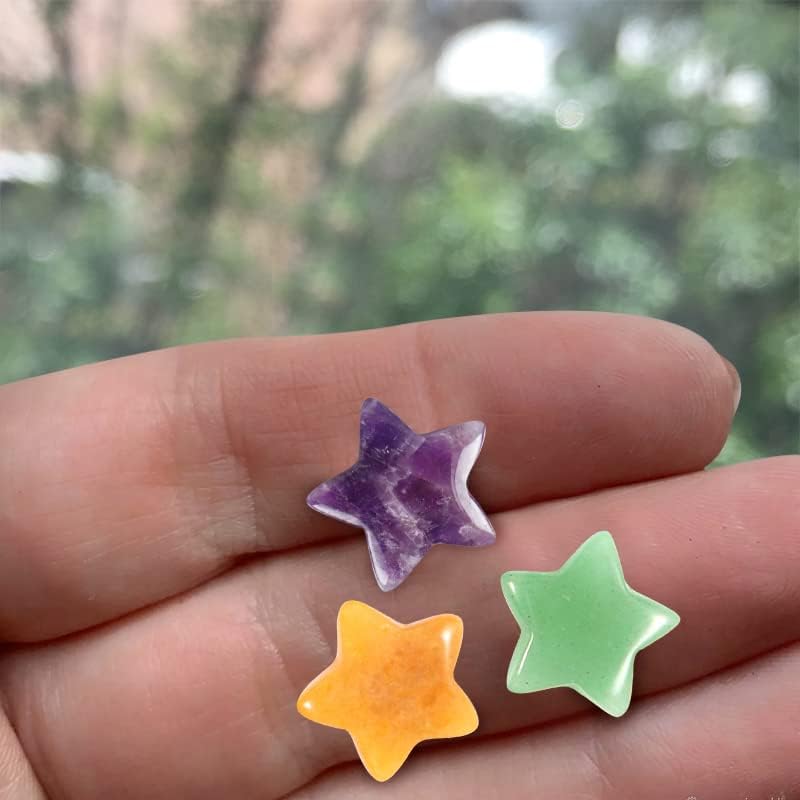 Healing Crystals 7PCS Stars Crystal for Beginners,Crystals and Gemstones Healing Set,Witchcraft Decor,Mindfulness Gifts for Meditation Yoga Anxious Relie