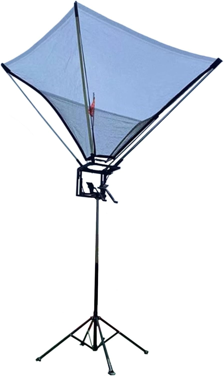 Basketballtrainer Basketball Return Attachment for Hoop Height Adjustable Shot Rebounder with Polyester Net & Rotatable Chute Adults Kids Training